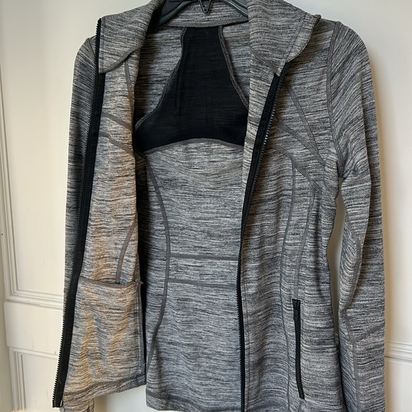 Lululemon Define Full Zip Jacket women’s size 6 Heathered Grey Black Luon - Picture 10 of 14